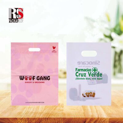 Buy Custom Print Logo Luxury Plastic Handle Shopping Bags Handle Bag For Clothing online manufacture